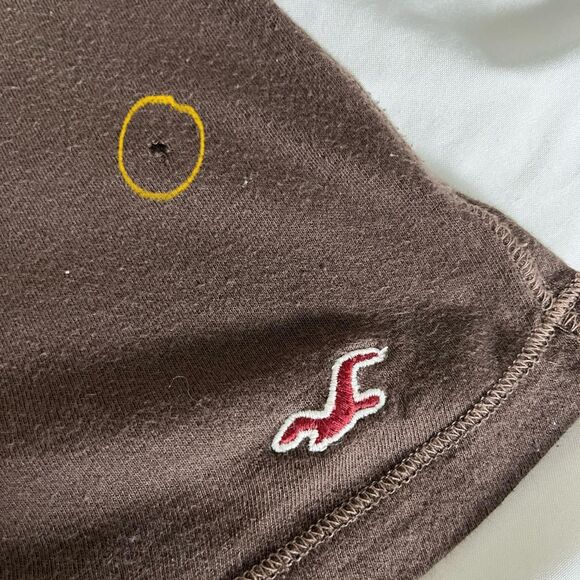 Brown Vintage 2000s Cross-Back Straps Tank Top from Hollister Floral Design - Picture 6 of 6